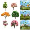 6x Миниатюрные искусственные деревья Поддельная статуэтка Декор для микроландшафта для диорамы Поезд