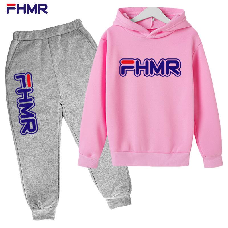 Детский комплект спортивной одежды со свитером FHMR, новая весенняя одежда, комплект из двух предметов с длинными рукавами для детей 3–16 лет