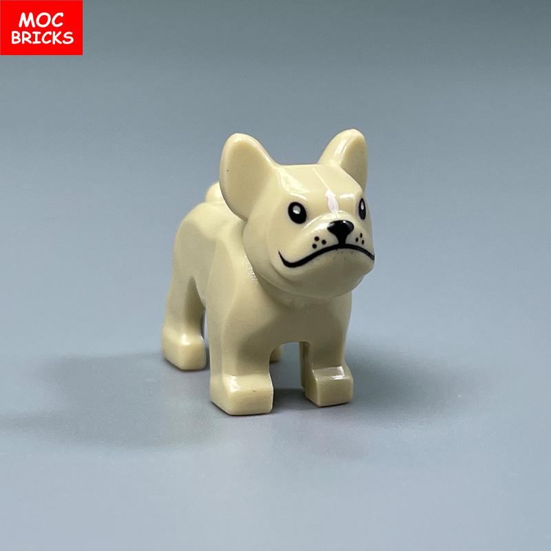 MOC Кубики Серия Маленькие Собаки Французский Бульдог Хаски Пудель Будка Собранные Строительные Блоки Детские Игрушки Пластиковая Кукла