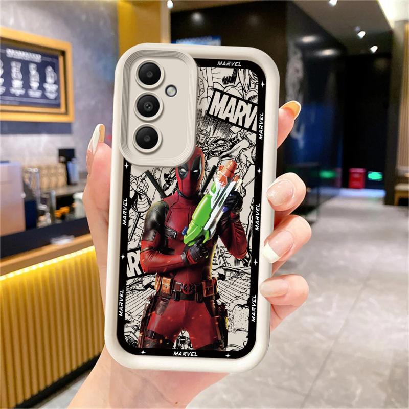 Чехол для телефона Marvel Deadpool для Samsung Galaxy A15 A25 A35 A55 A51 A71 A72 A73 A52 A52s A53 A54 Мягкий 4G 5G Мягкая накладка