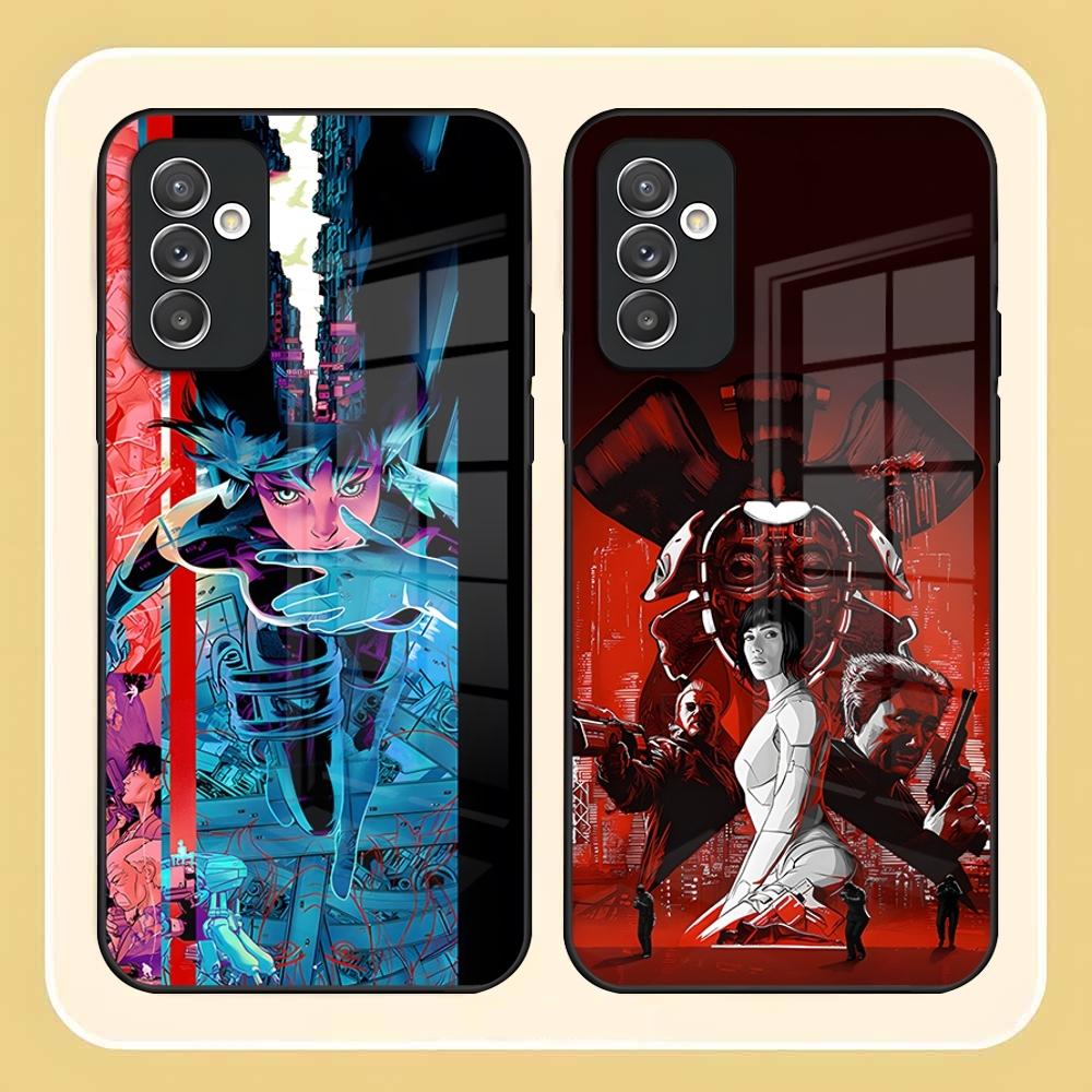 Чехол для телефона Аниме G-Ghost In The Shell для Samsung S26 S24 Ultra S23 S22 S21 Fe S25 Plus A54 A34 A24 A53 A13 A16 Стеклянная крышка