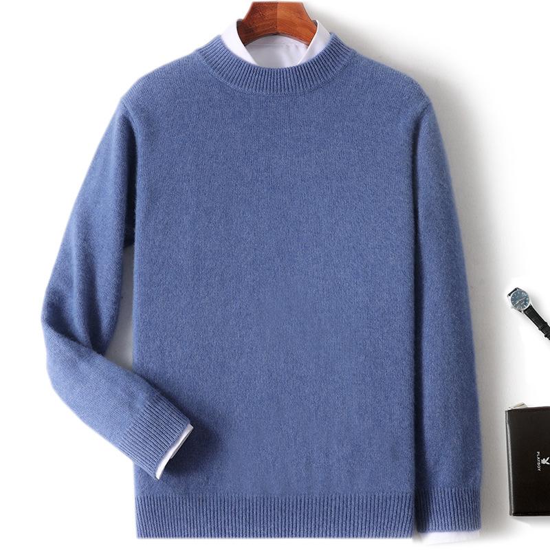 Новый кашемировый свитер утолщенный пуловер с полувысоким воротником с кашемировым свитером мужской внутри