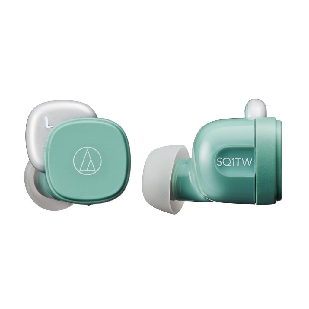 Audio-Technica Direct Sales Model ATH-SQ1TW STB True Wireless EarbudsSustainableBluetoothLow LatencyMulti-PairingWaterproof IPX4Fast