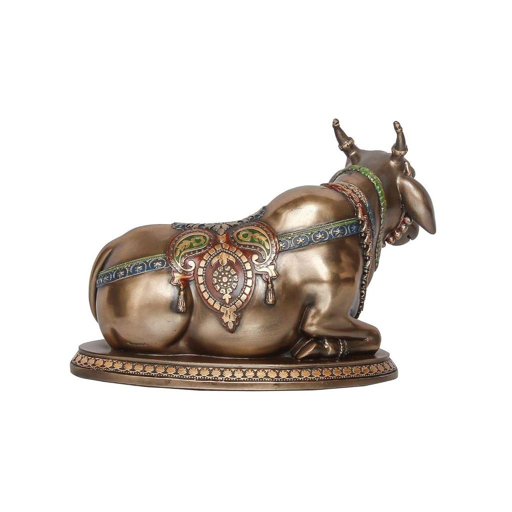 Статуэтка животного Нанди из полирезины и бронзы ручной работы для дома, офиса, духовных пространств для индуистских верующих