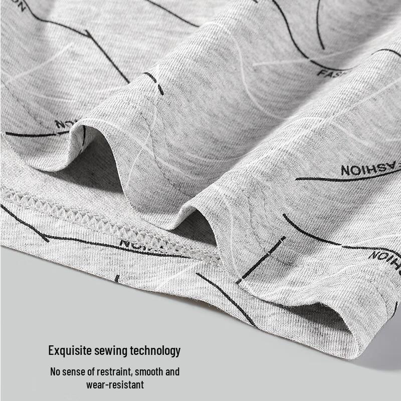 Hengyuanxiang Мужские бамбуковые трусы-боксеры большого размера 7A, антибактериальные, хлопковые, 4 штуки