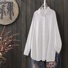 2024 Women's Loose Casual Irregular Button-Down Long Sleeve Shirt for Autumn and Winter