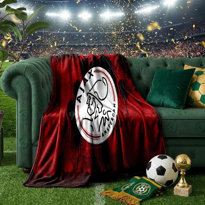 Bold Ajax Amsterdam Spirit Throws Blanket Flannel Blankets Plush for Couch Bed Gifts for Men Women Travel picnic blanket Christmas fan gifts