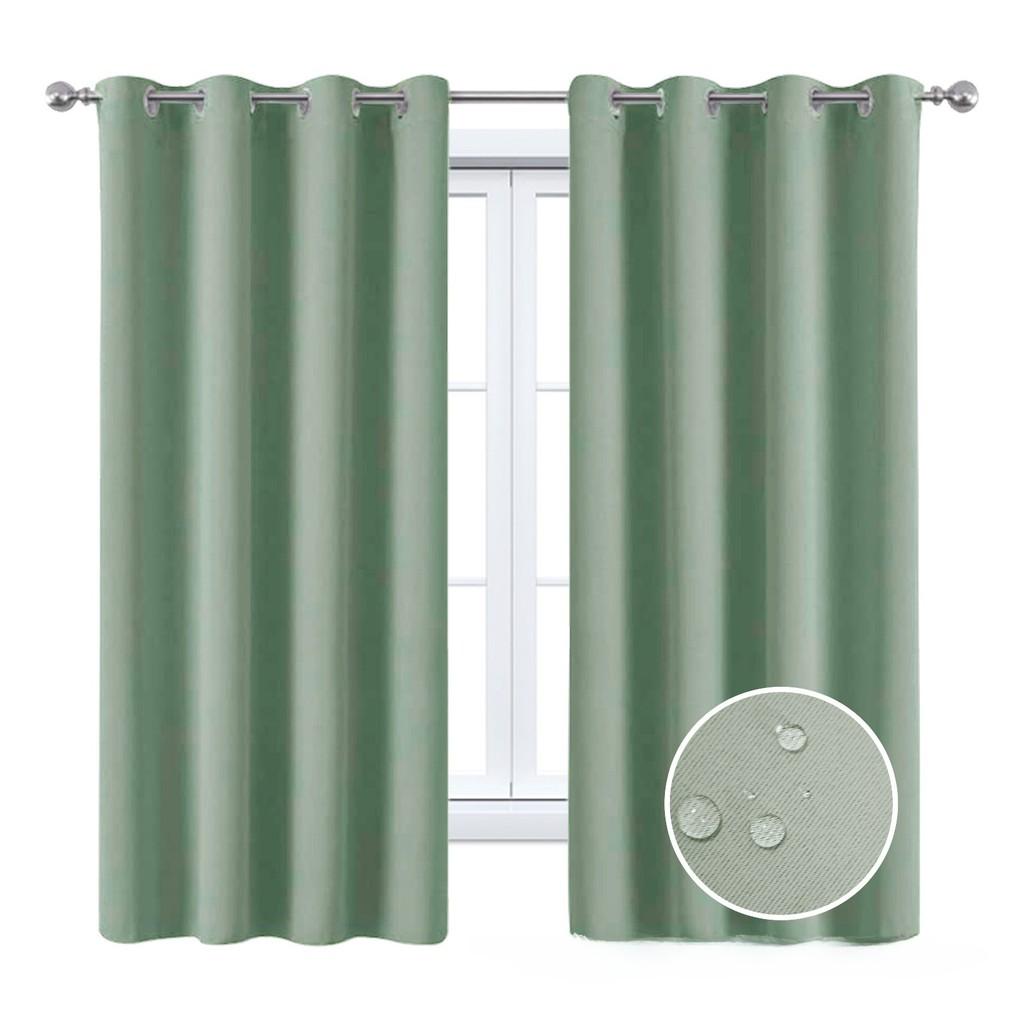 Waterproof Light Blocking Curtain With Simple Design For Balcony Environments