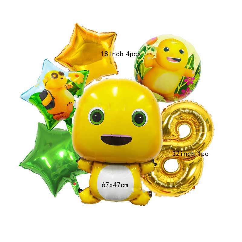 duangduang Cute Yellow dinosaur Balloon Girl Birthday Party supplies Arch Room Home Decoration Boy Gift baby Shower