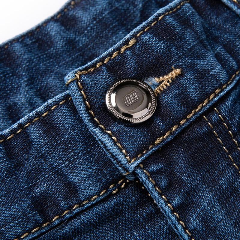 Hengyuanxiang Мужские джинсы из эластичного денима прямого кроя свободного силуэта