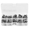80Pcs Durable Fishing Rod Guide Rings Tips Set In 10 Sizes Replacement Accessory