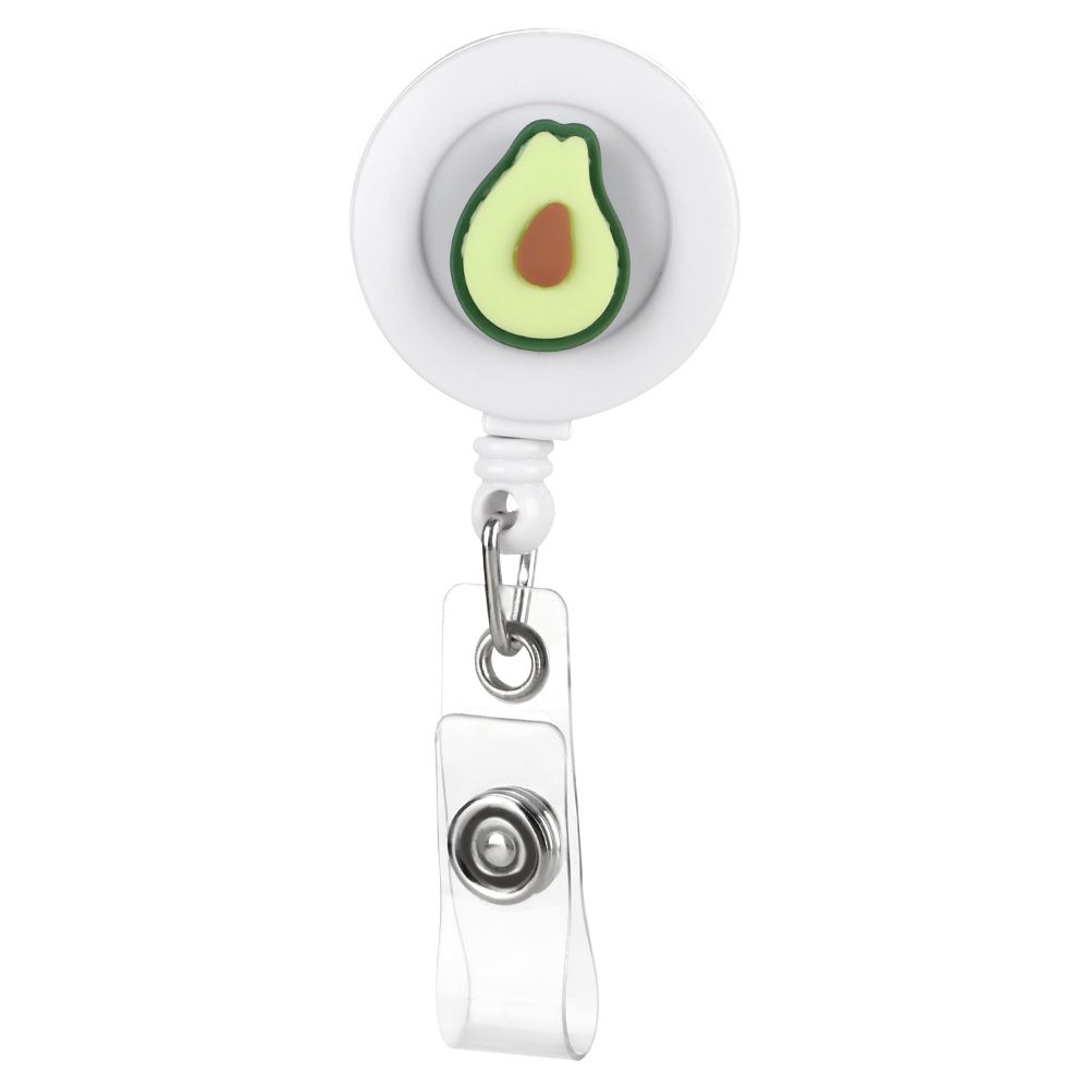 Flower Fruit Practical Badge Reel Clip Doctor Nurse Clip ID Card Badge Holder Retractable Keychain