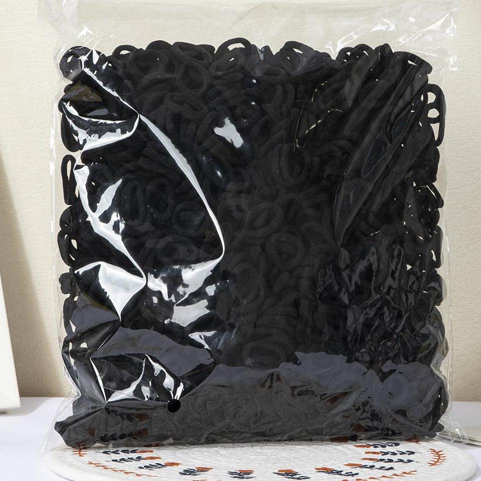 100 шт. Разноцветные базовые нейлоновые эластичные резинки для волос для девочек, для хвостиков, резинки-скранчи, детские базовые аксессуары для волос