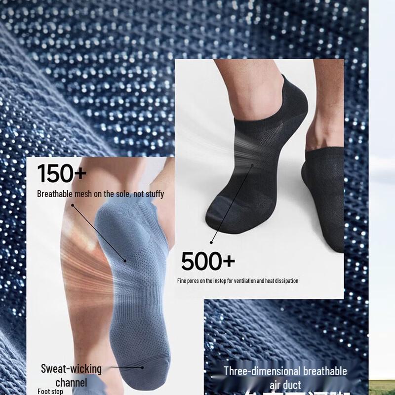 Beneunder Men's Cotton Cushioned Ankle Socks
