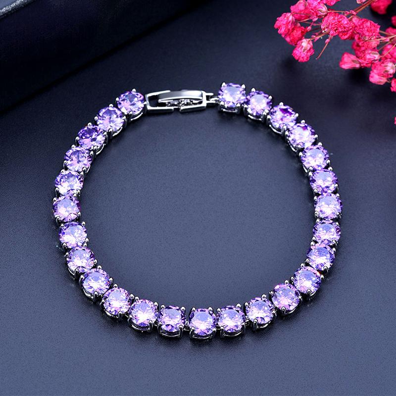 WWJ модный бренд разноцветные натуральные круглые мистические женские браслеты с кубическим цирконием браслеты для тенниса