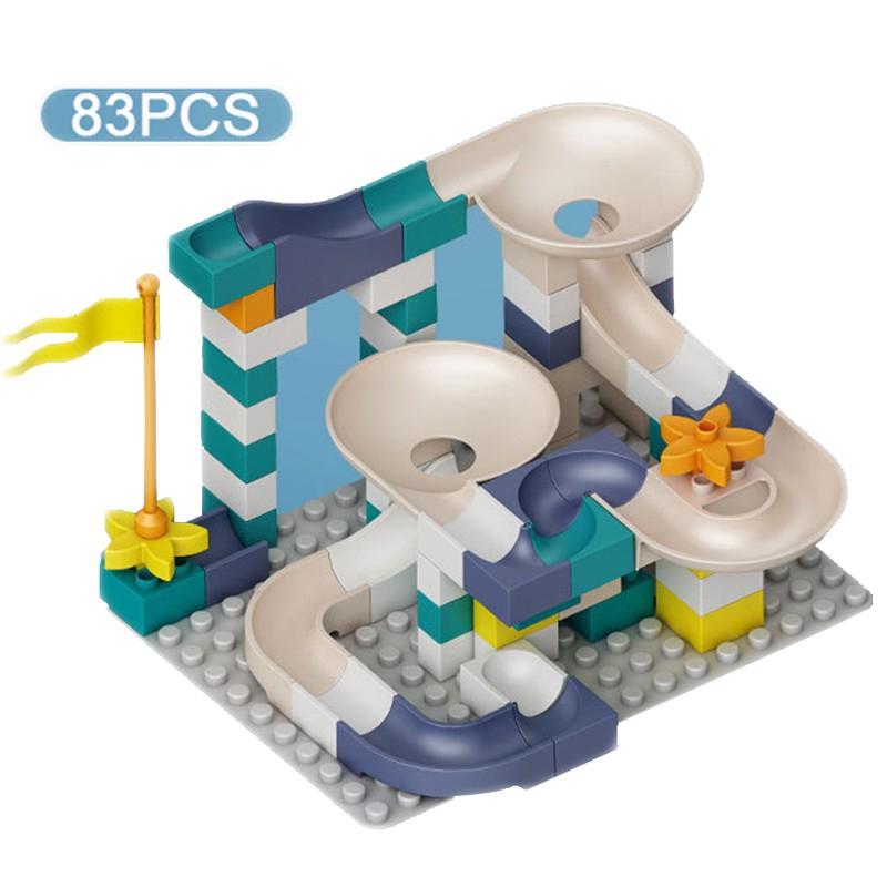89-356 PCS Marble Race Run Maze Ball Track Building Blocks Compatible BIG SIZE Bricks Toys