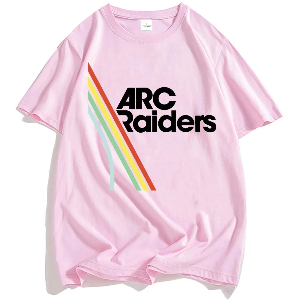 Unisex Clothing Hot Game ARC Raiders Rainbow Print Tshirt Cotton Short Sleeve Loose Male Tshirts Unisex Streetwear Graphic T Shirt
