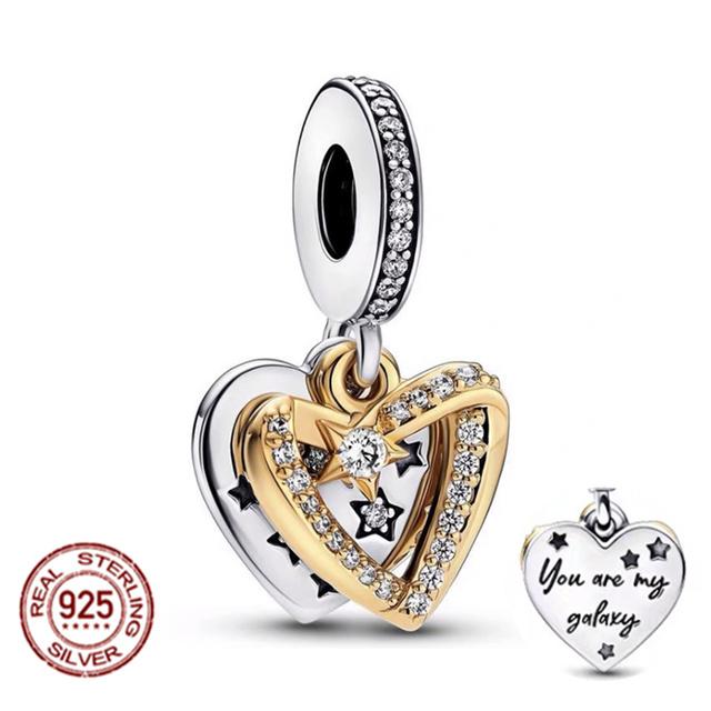 Подвеска с несколькими узорами подходит для браслета/ожерелья из стерлингового серебра 925 пробы, подвеска из бисера, ювелирные изделия для мамы, фестиваля