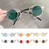 Round Flip Up Sunglasses Small Circle Polarized Glasses for Men Women Retro Punk UV400 Sun Glasses for Rave Party
