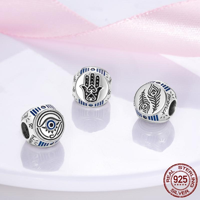 Красочные циркониевые подвески-шармы в виде луны, звезды, солнца с трех сторон, подходят для оригинального модного браслета-бенгла, серебристого цвета, для изготовления ювелирных изделий