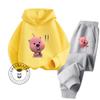 Loppy Cartoon Super Good Looking Print Pattern for 3-14 Years Old Children Soft Texture Cost Effective Popular Hoodie Set