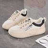 2025 Summer Hollow White Shoes New Korean Version Ins Female Students Mesh Breathable Heightening Casual Shoes Board Shoes Women