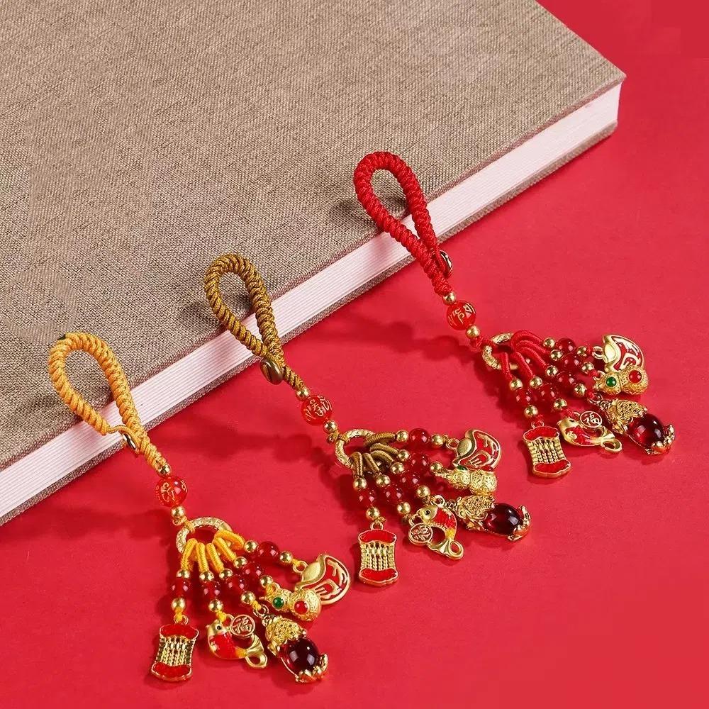 Hanging Ornaments God of Wealth Pendant Enamels Bag Pendant Vintage Hanging Ornament Car