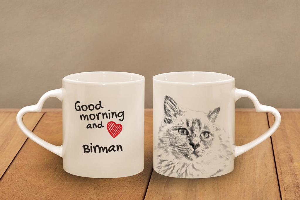 Birman – Cat mug, adorable heart-shaped handle mug | Art-Dog