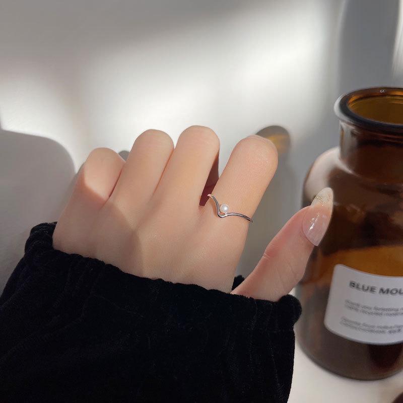 Изысканное золотое разомкнутое кольцо: Японский и корейский стиль, тонкое кольцо с бриллиантами, штабелируемые и элегантные украшения для пальцев