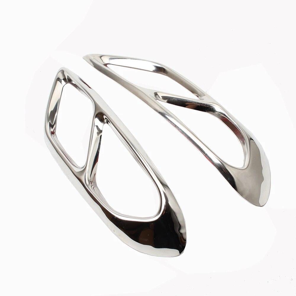 Car Tail Throat Covers Stainless Steel Dual Exhaust Pipe Cover Trim For Ford Mondeo/Fusion Sedan 2013- Accessories Steel