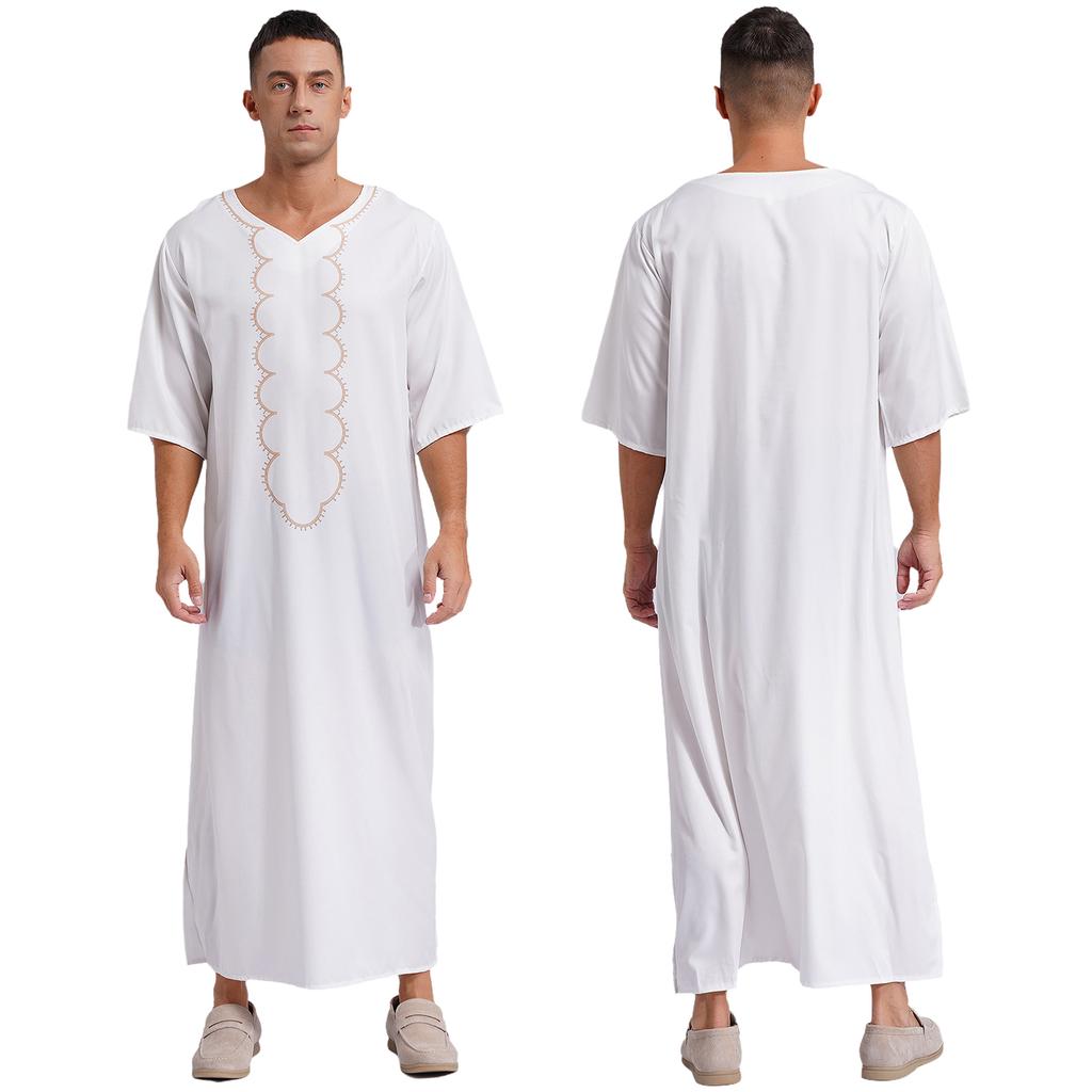 Мужской халат арабский этнический костюм рубашка мусульманский тобе кафтан халат исламский Ближний Восток Саудовская Аравия свободное длинное платье маскарадный костюм