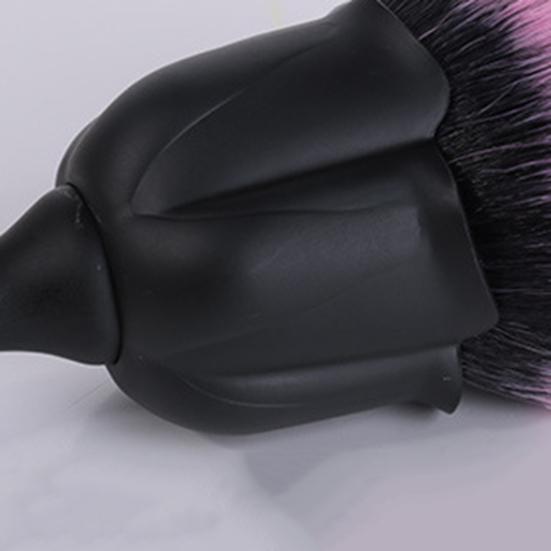 Кисть для макияжа в форме цветка розы, эргономичная ручка, приятная для кожи, мягкая косметическая кисть в форме цветка розы для красоты