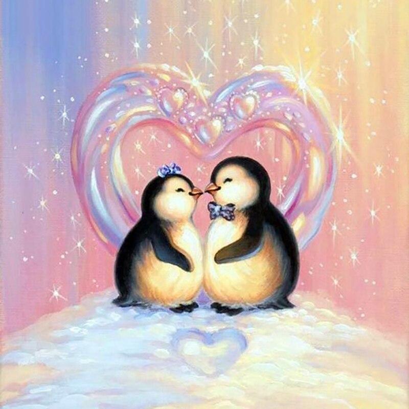 5D Diamond Painting Penguin Full Round Drill Animal Diamond Embroidery Mosaic Rhinestone Home Decor Wall Art Gift