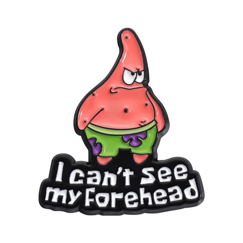 Cute Anime Brooch Set SpongeBob Metal Pins Squidward Patrick Burger Badge 6-Pack Cartoon Clothing Lapel Pin
