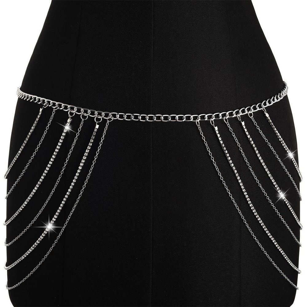 Zircon All-match Waist Corset Chain Belts Korean Body Chain Women Waist Chain Metal Waist Belts