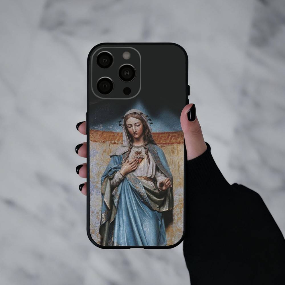 Virgin De Guadalupe   Phone Case For iPhone 17pro,16,15,14,13,12,11 Plus,Pro Max,XS,Soft Silicone Black Cover