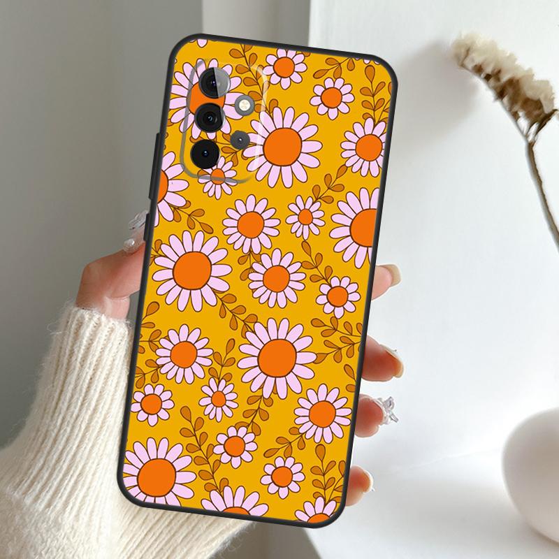 retro Groovy hippie boho rainbow Case For Samsung Galaxy A34 A54 A14 A15 A35 A55 A16 A26 A36 A56 A52 A12 A32 A13 A33 A53 A17