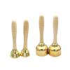 Jingle Bells Musical Instrument for First-Grade Music Class - Wooden Handle & Red Rope Copper-Plated Bell
