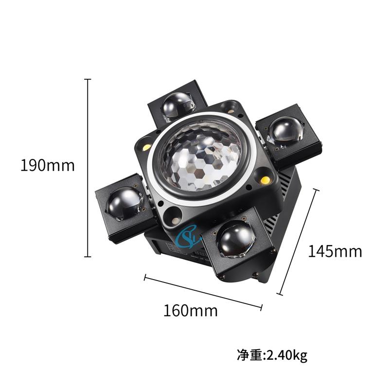 Светодиодные огни DJ Диско Вращающаяся голова Лазер 80 Вт Вращающаяся голова Стробоскоп Лучевой свет Цветной Эффект магического шара Бар Клуб Мероприятие