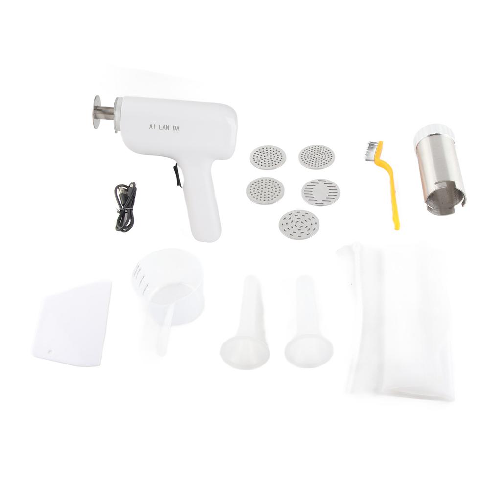 Электрическая машина для приготовления пасты 40 Вт 304 из нержавеющей стали, беспроводная ручная автоматическая машина для приготовления лапши, синяя