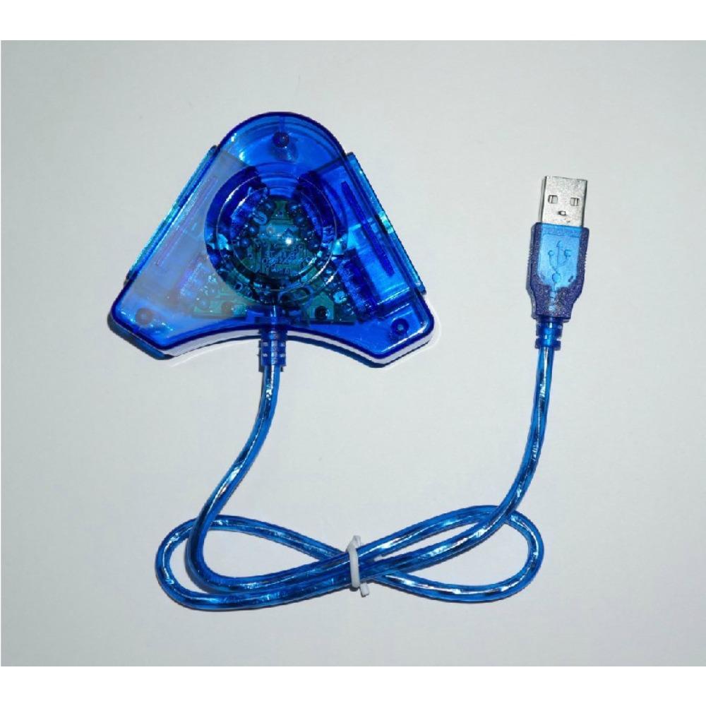 Двойной USB-адаптер, кабель-конвертер для Sony PlayStation 1/2 PS One PSX, проводной контроллер, геймпад, джойстик для ПК, ноутбука