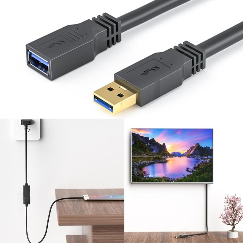 USB3.0 Extension Cord Extender Cable for PC,Laptop,TV,Phone,Hard Drive,Mouse,Keyboards, U Disk Durable Plastic Material