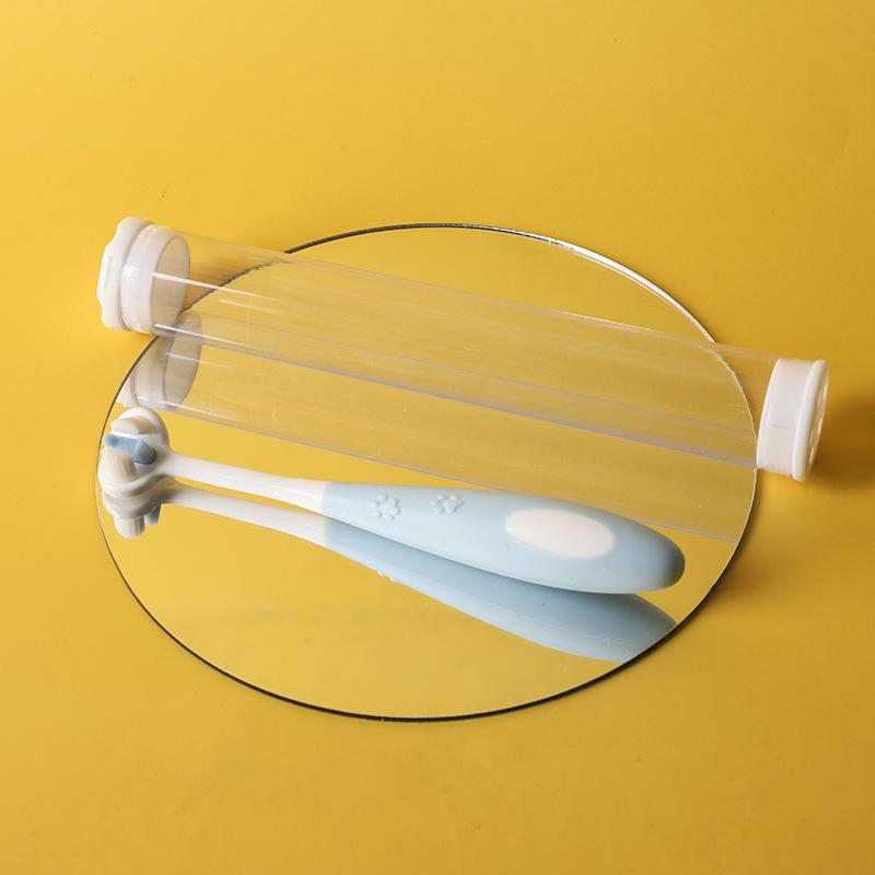 Детская зубная щетка 3D с нескользящей ручкой, возраст 3-12 лет, мягкая щетина, трехсторонний дизайн