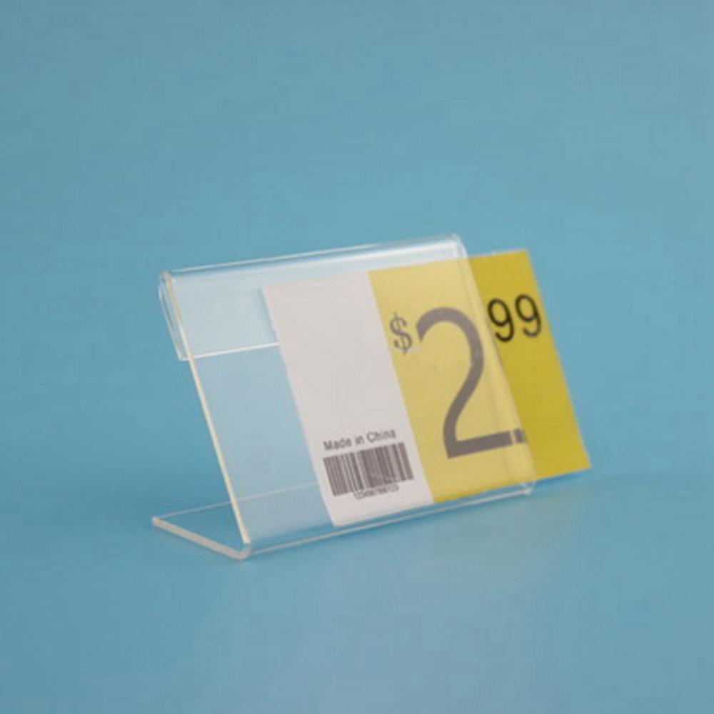 Shop Counter 25Pcs Acrylic Mini Clear Display Stand Table Decoration Label Holder Price Tag