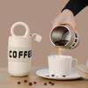 Портативная кружка для кофе из нержавеющей стали 304, грелка, модная симпатичная термос-бутылка 460 мл, термокружка для кофе