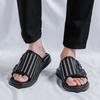 Fashion2024 Летние мужские нескользящие пляжные тапочки, уличные сандалии на плоской подошве, мужская домашняя мода, высококачественная удобная дышащая обувь