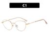 Women's Glasses, Triangular Cat Eye Glasses, Fashionable Metal Glasses.