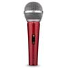Fujirec Dynamic Microphone with XLR Phone Cable, Wired Handheld Microphone for Vocals, Narration, Karaoke, and DTM, with Switch, Unidirectional (Red)