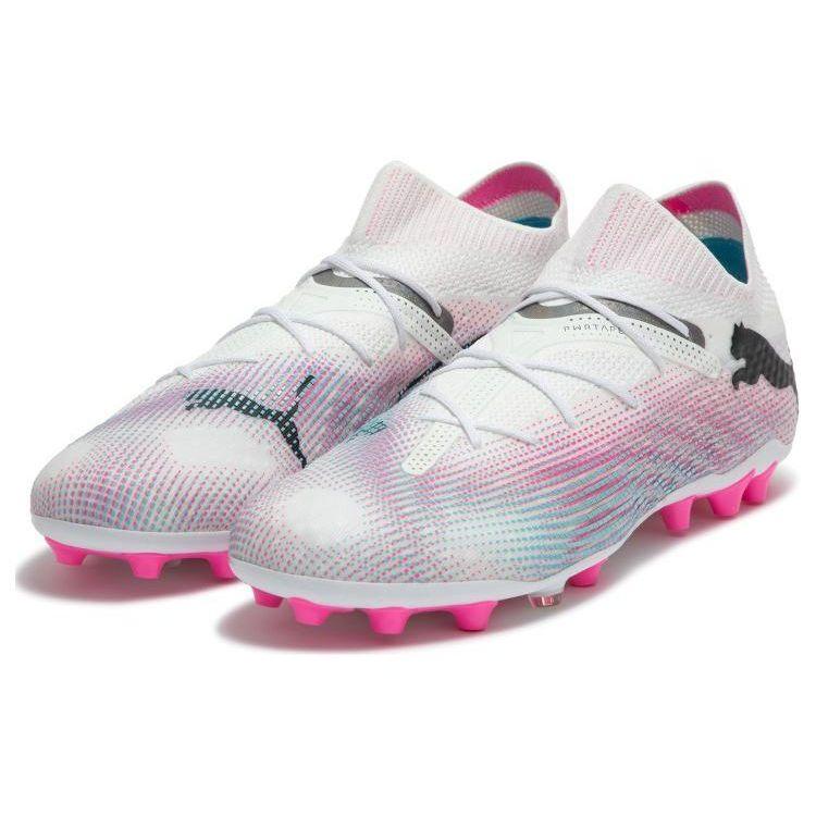 Puma Кроссовки Future Ultimate 7 MG Phenomenal Pack Unisex, белые, черные, ядовито-розовые 107703-01