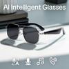 Новые умные очки с ИИ для синхронного перевода Bluetooth 5.4 Солнцезащитные очки Беспроводной звонок HIFI Музыка Защита от УФ для мужчин и женщин